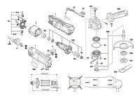 Bosch 3 603 CA2 491 PWS 750-115 Angle Grinder Spare Parts